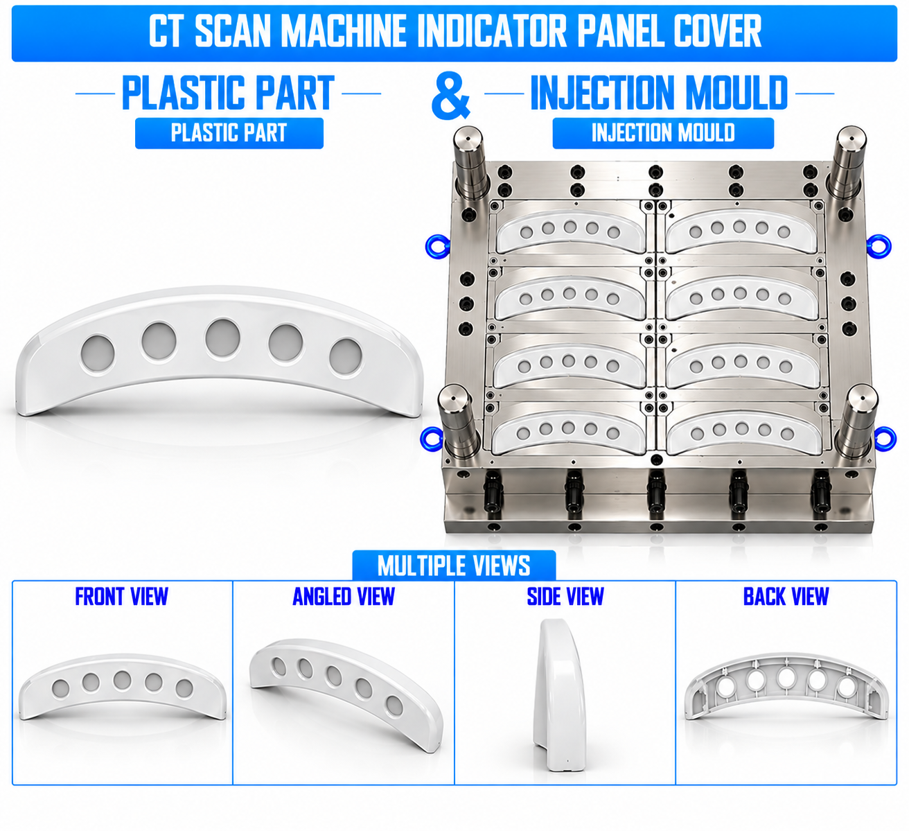 CT Scan Machine Plastic Indicator Panel Cover Mould and Moulding Service